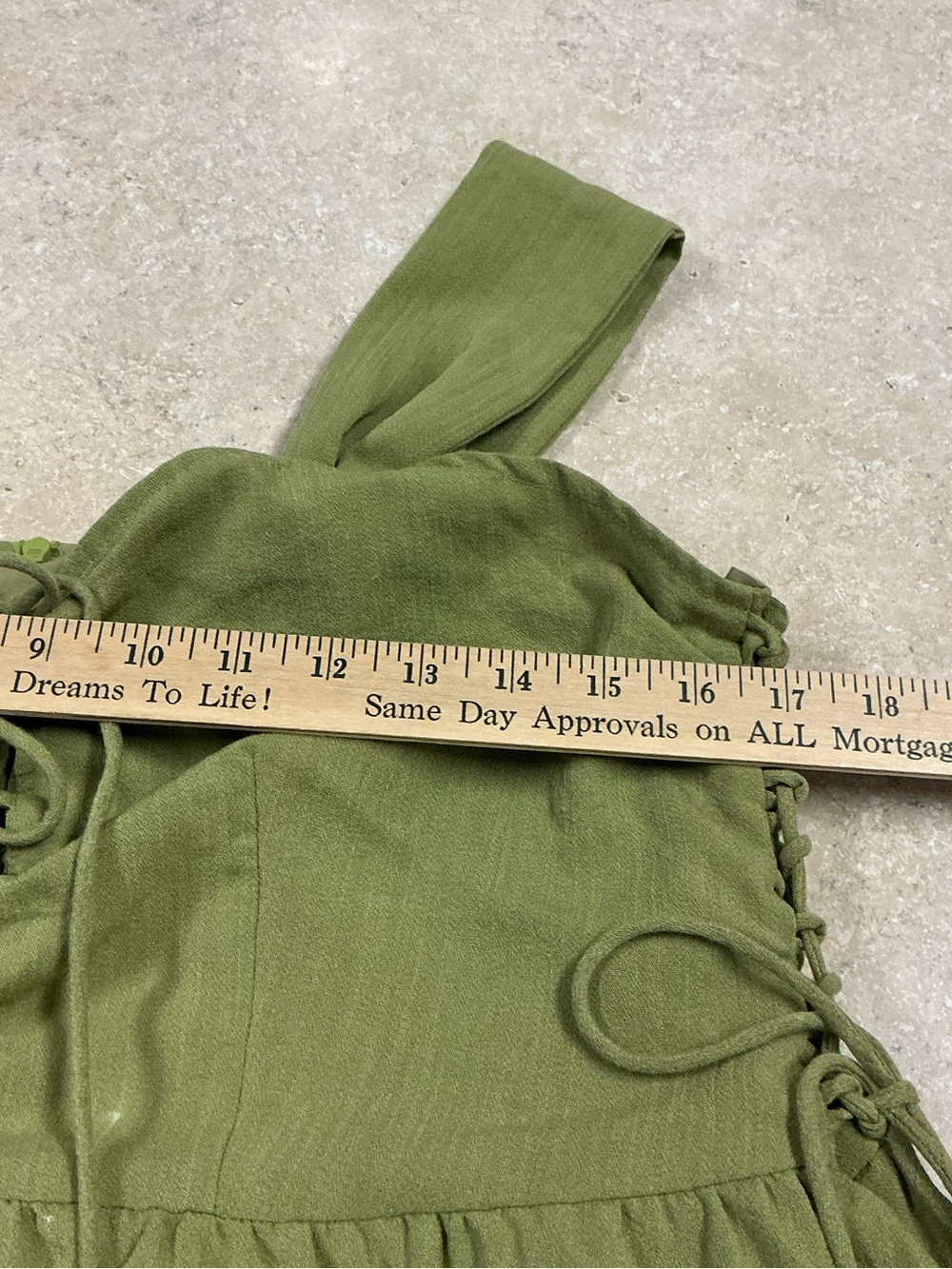 Scarlet Darkness XL Green Lace-Up Sleeveless Midi Dress Lined Renaissance read - Picture 5 of 10